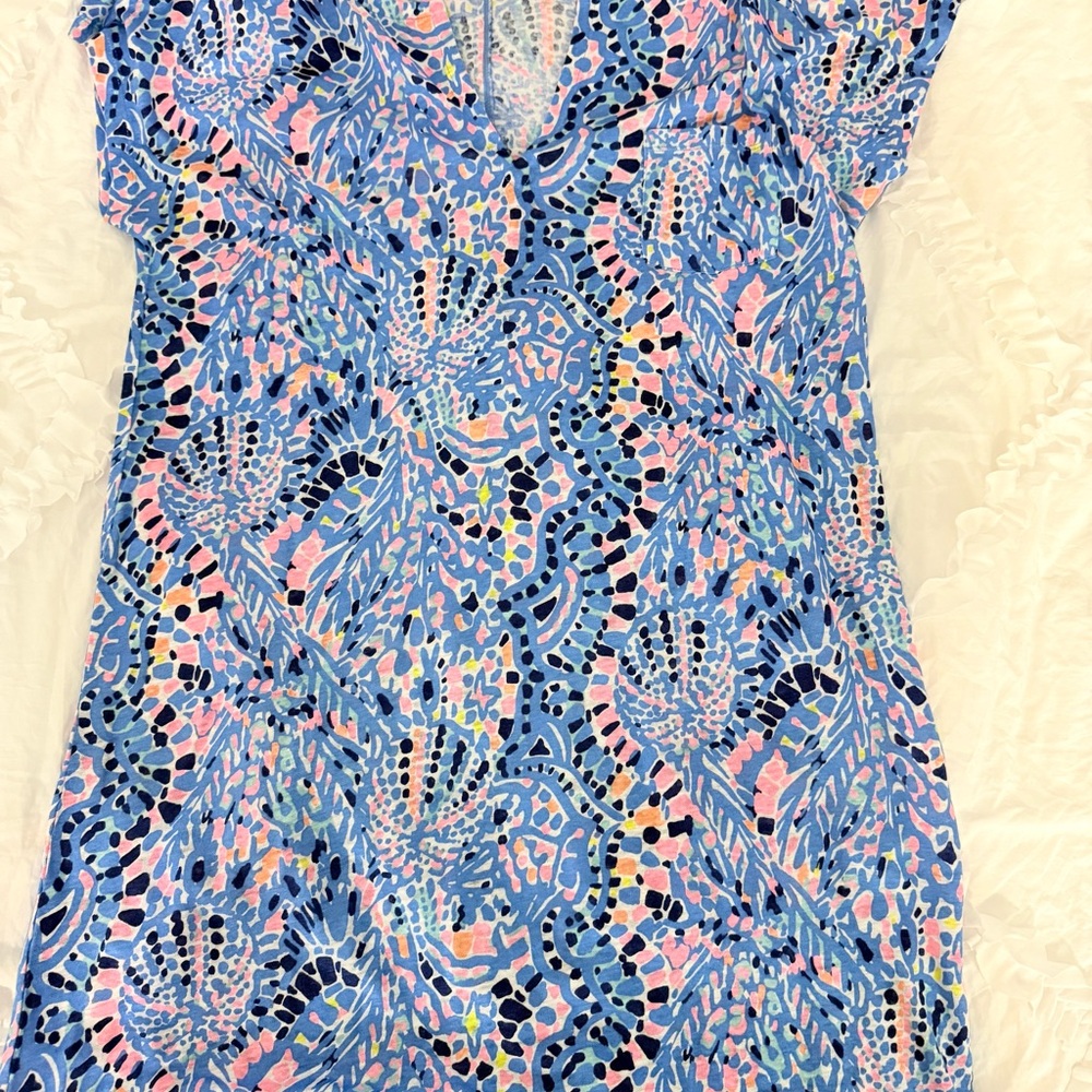 Lilly Pulitzer Blue and Pink Patterned Dress
